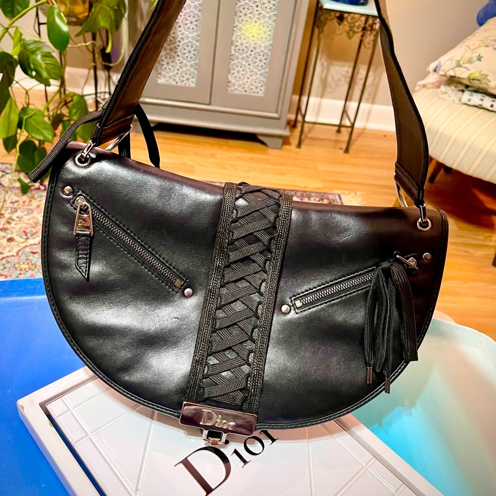 Dior Black Leather Admit It Bag